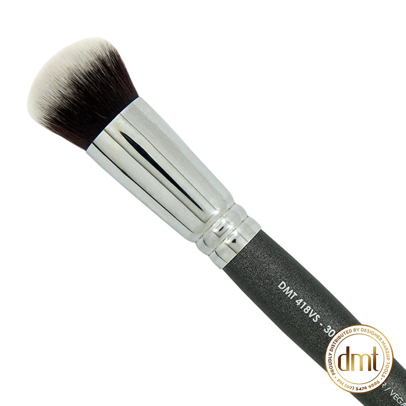 Designer makeup tools - round buffer brush vegan synthetic hair