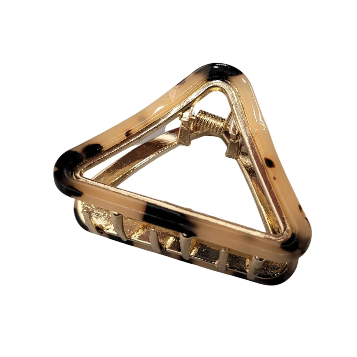 Pink Pewter Marbled Trigon Metal Clip Leopard GLAMOUR EMPIRE