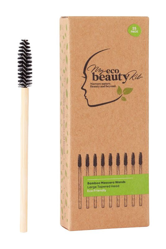 My Eco Beauty - Bamboo Disposable Mascara Wands Large Tapered Head - 25 pack