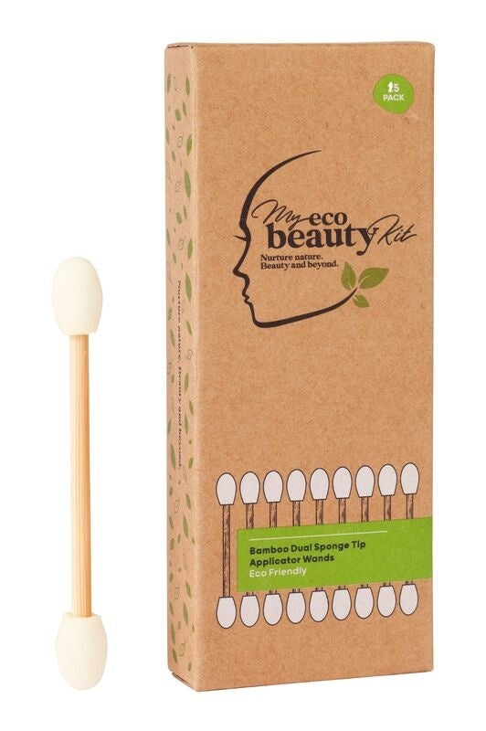 My Eco Beauty - Bamboo Dual Sponge Tip Applicator Wands - 25 pack