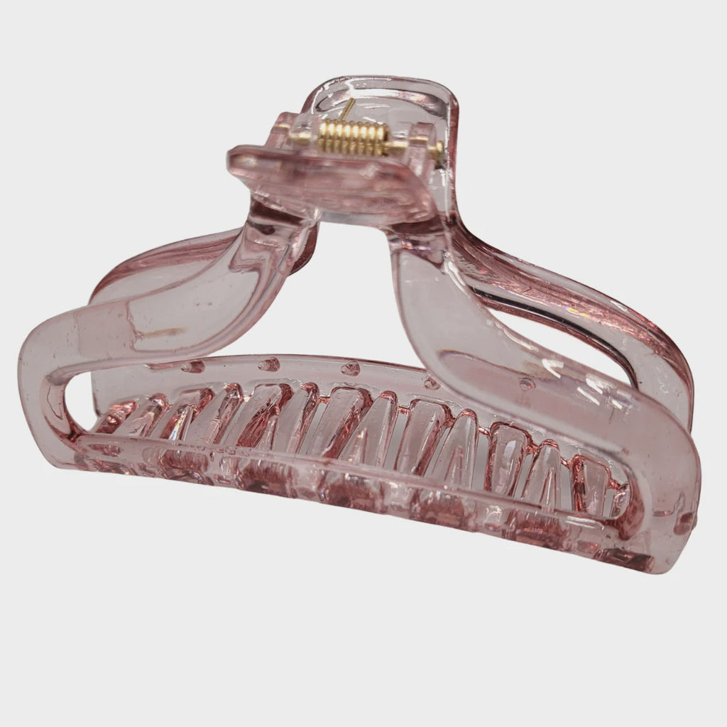 Pink Pewter Translucent Clawed Hair Clip-Pinot Noir