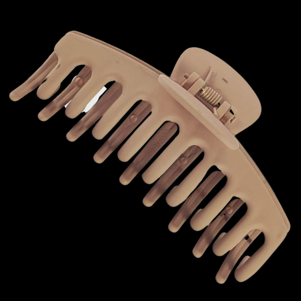 Pink Pewter Matte Claw Clip -  Brown