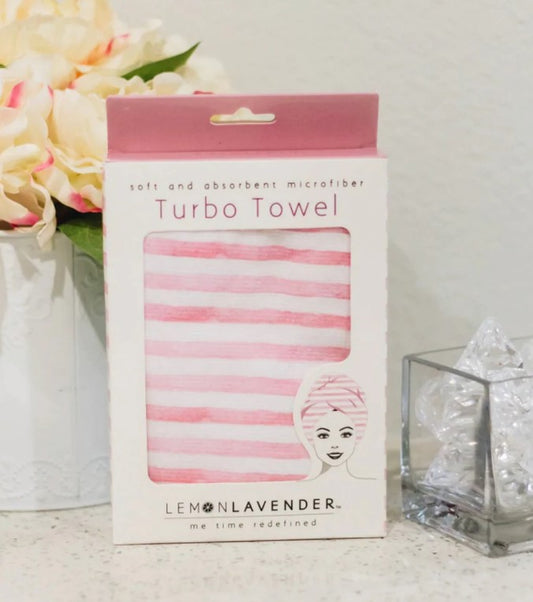 Lemon Lavender Turbo Towel  Painterly